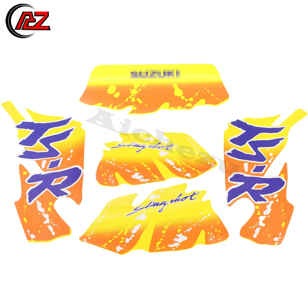 

ACZ Free shipping Cross-country motorcycle Dirt applique decals fuel tank sticker Set For Suzuki TSR200 TSR250