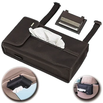 

Car Tissue Box Holder auto accessories Sun Visor Rear Seat armrest Multipurpose Paper Napkin Storage Cover in the car styling