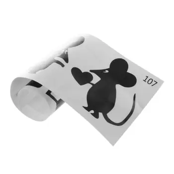 

New 1Pc Black Cartoon Mouse Love Heart Vinyl Art Wall Sticker Home Wall Skirting Board Decal