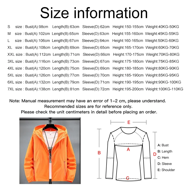 Sun Protective Men Cycling Windbreaker Reflective Camping Hiking Fishing Jacket Lightweight Couples Running Sportswear S 7XL