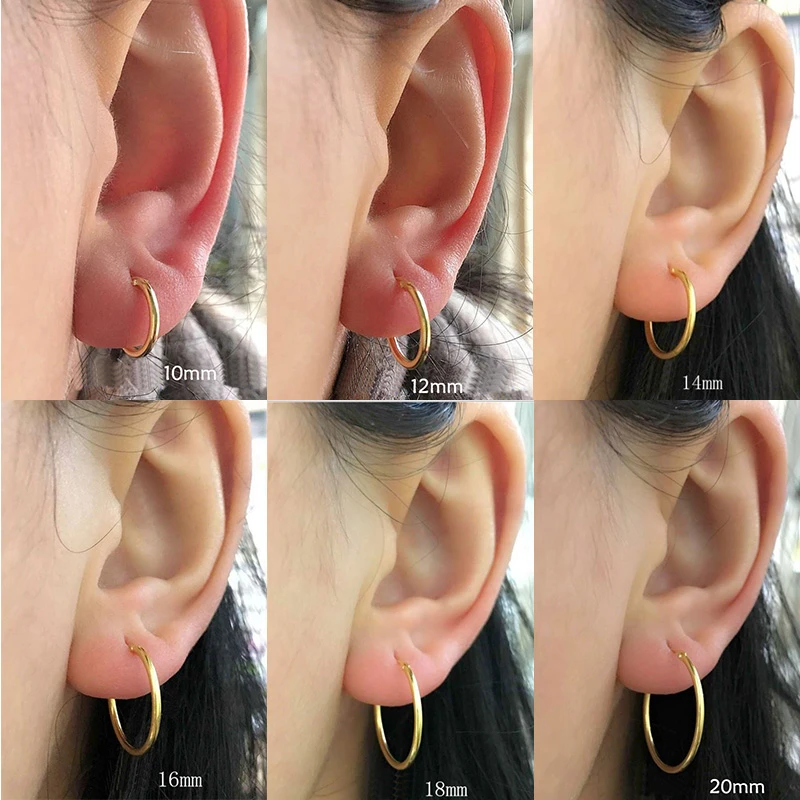 

ROXI 1 Pair Small Hoop Earrings for Women Ear Bone Buckle Round Circle Ear Rings Fashion Jewelry 925 Sterling Silver Earrings