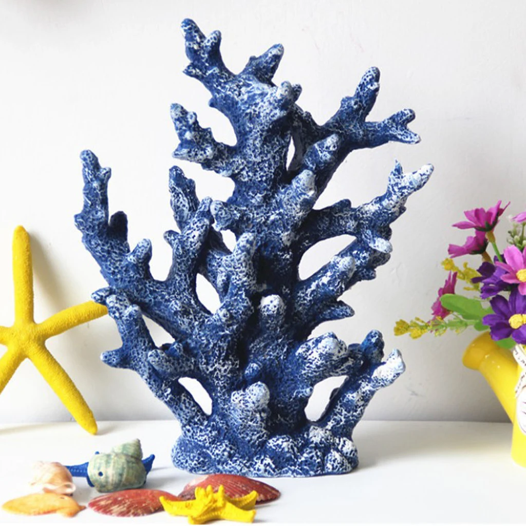Sea Themed Reef Coral Aquarium Decor Corals Ornaments Fish Tank Underwater Decoration Pet Supplies 10inch Height 