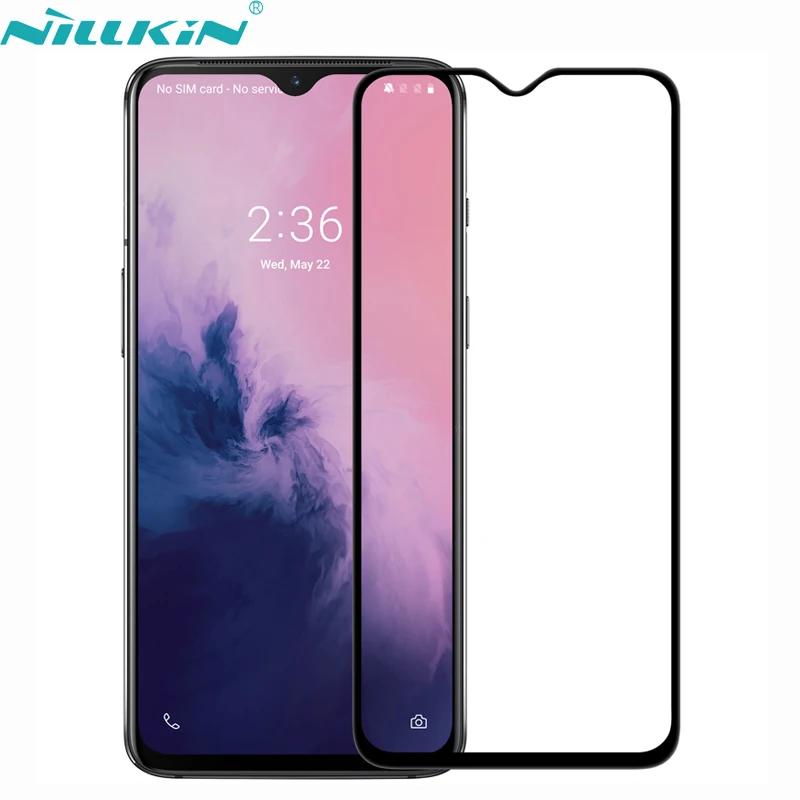 NILLKIN XD CP+ MAX полное покрытие протектор экрана закаленное стекло для One Plus OnePlus 7 1+ 7 стеклянная защитная пленка 6,41'' - Цвет: Черный