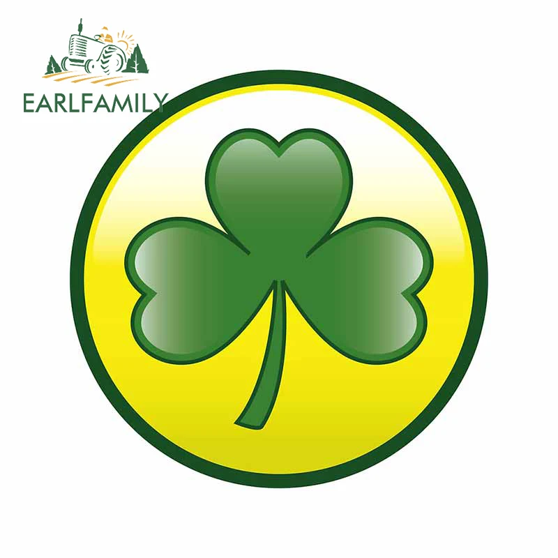 EARLFAMILY 13 см x 12 7 для три листа клевера автомобильные мультипликационные наклейки