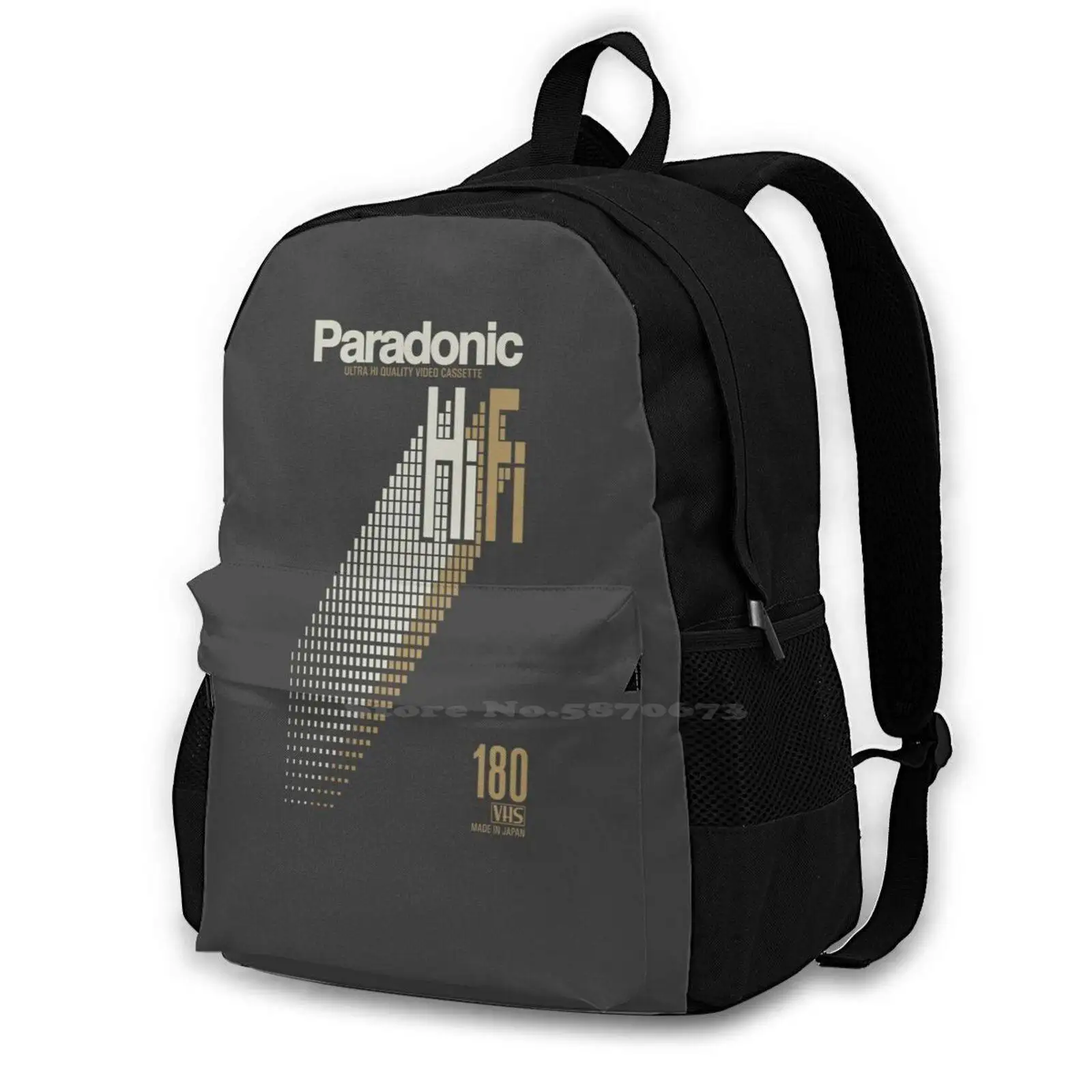 Paradonic Hifi Vhs Cassetta Cover Borsa Zaino Per Uomo Donna Ragazze Adolescente Nero Pana Vhs Retro Cassette Video Video Vuoto