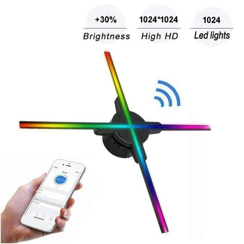 Kopen Xintai Touch 75Cm Led Wifi 3D Holografische Projector Hologram Advisering Displayer 4 Fans Lamp