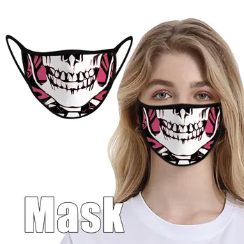 

Creative Skull Printing Face Mask Breathable Mouth Mask Unisex Face Mask Washable and Reusable Mouth Cover Mascarillas