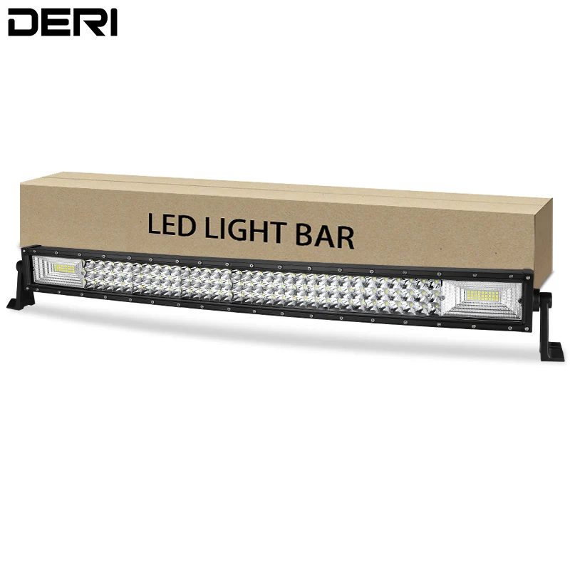 459W 32inch LED Light Bar Triple Row Curved Led combo beam Driving Work lamps for Offroad Car Truck 4x4 12v 24v | Автомобили и