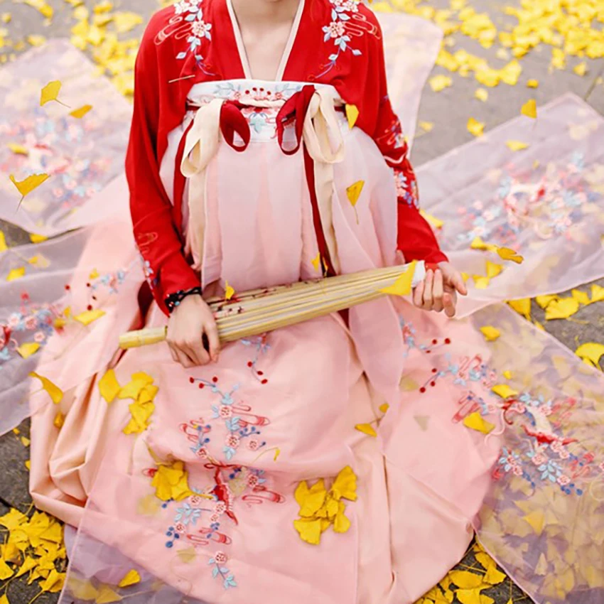Hanfu древний китайский костюм платье Koi традиционная китайская одежда для женщин