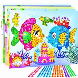 Autocollants diamant faits à la main en cristal, DIY pâte dessin animé, jouets éducatifs créatifs pour enfants, 1/2/3 pièces 