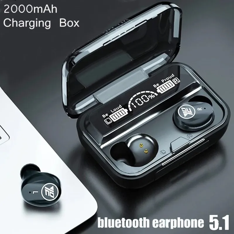 PRGO M16 Bluetooth 5 1 наушники 2000 мАч зарядным устройством Беспроводной 9D стерео
