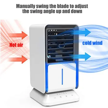 

Portable Mini Air Cooler Personal Conditioner Fan Space Air Cooler The Multi-function USB Fan Small Removable Table Fan @A12