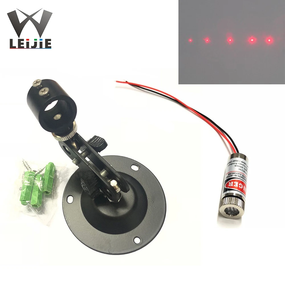 

Adjustable Focusable 650nm 5mW 12*35mm Red DOT 3V-5V Laser Module with 360 Degree 12mm Holder Support Bracket 12mm LED LD Module