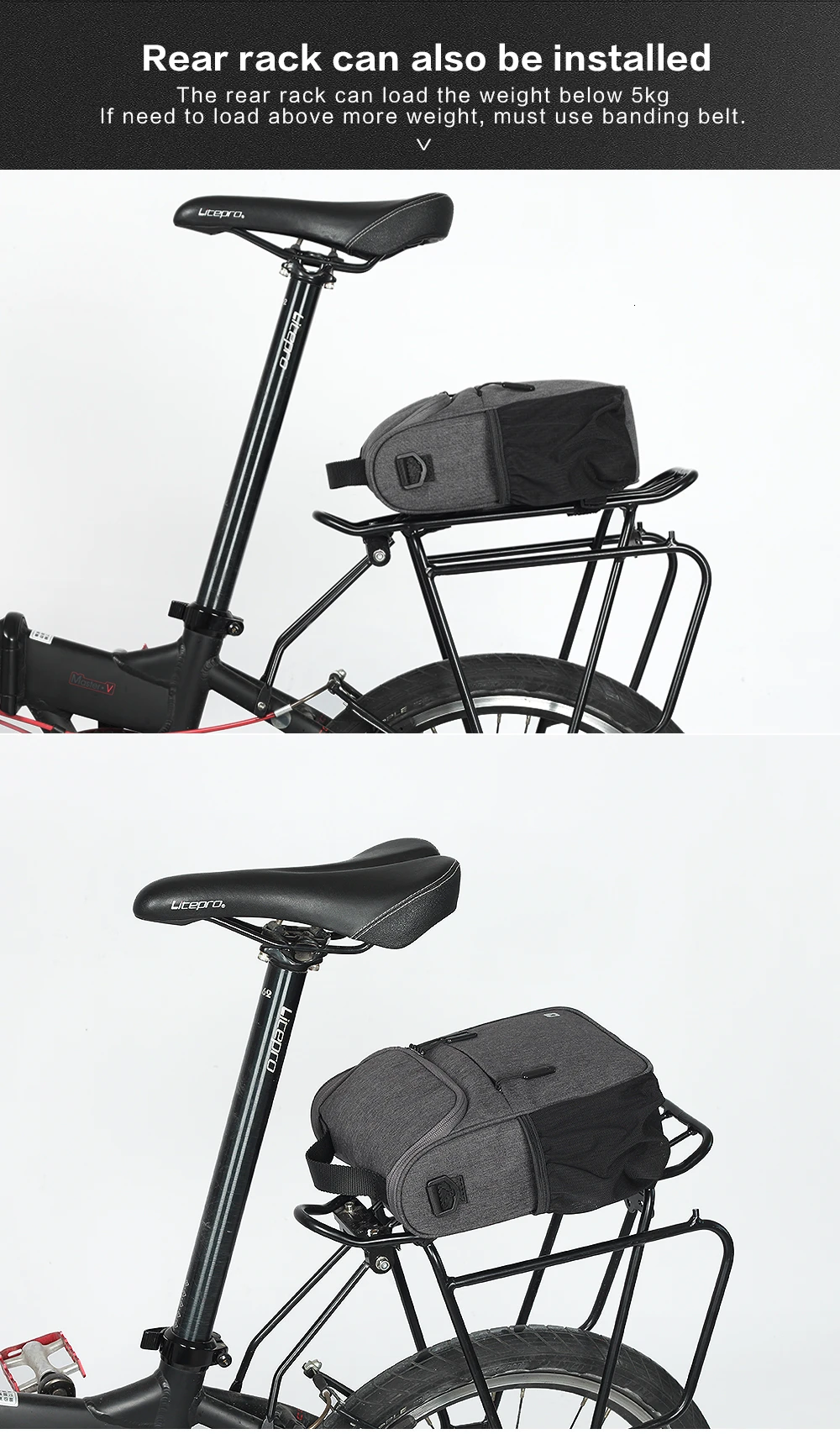 Rhinowalk многофункциональный держатель на руль сумка 5л большая емкость MTB дорожный велосипед Передняя труба сумка Велоспорт сумка через плечо с водонепроницаемым чехлом