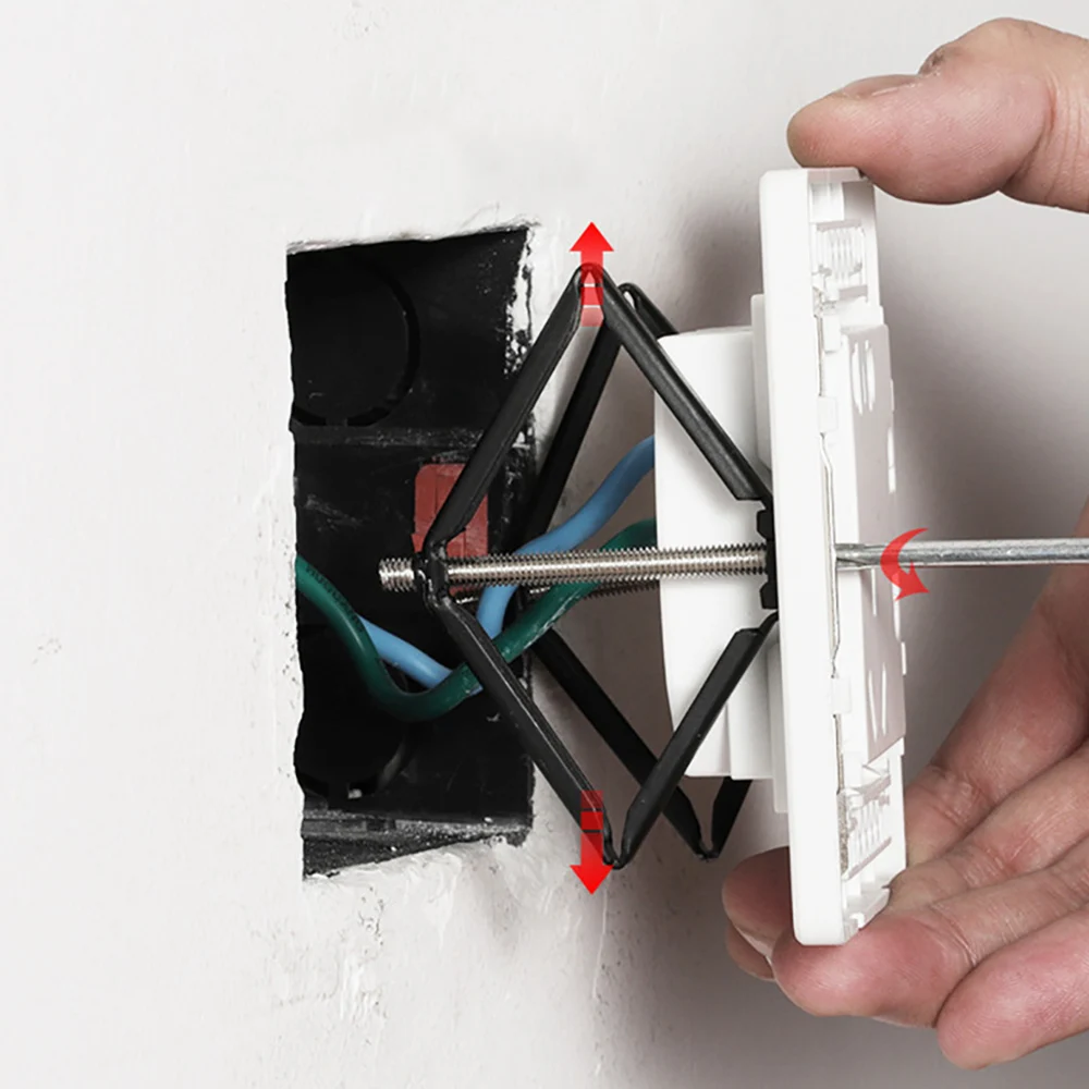 

1 Set (10pcs) Wall Mount Switch Box Repair Tool Secret Stash 86mm Switch Cassette Repairer Support Rod Electrician Accessories