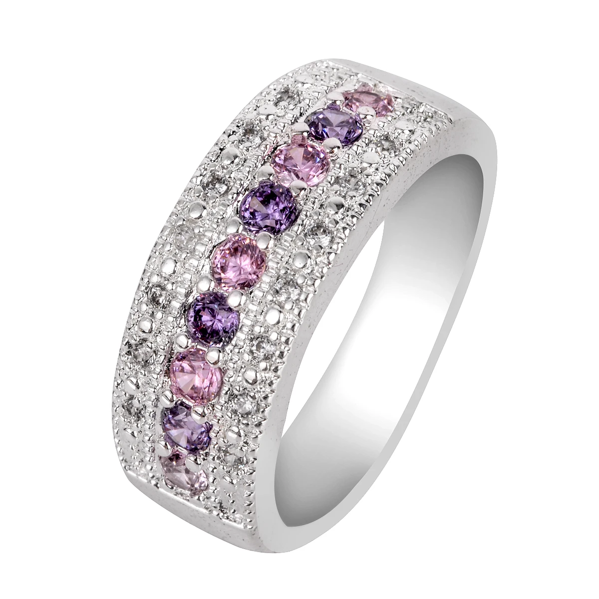 Трендовые кольца с кубическим цирконием для женщин, романтическое розовое кольцо с драгоценным камнем в форме сердца, милое кольцо на палец с бабочкой, свадебные украшения для помолвки