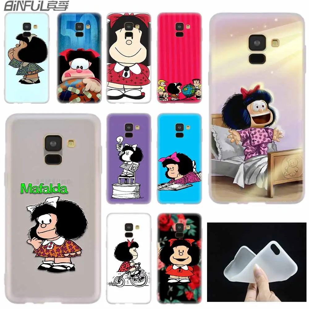 Чехол Mafalda силиконовый для Samsung A50 A70 A80 A30 A40 A90 A6 A8 A9 A7 A5 A3 Plus 2018 2017 2016 | Мобильные