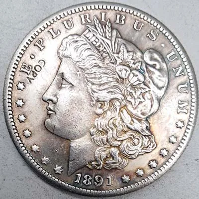 1891 Копия монет США 1878-1921 MORGAN DOLLAR коллекционные монеты - Цвет: 1891