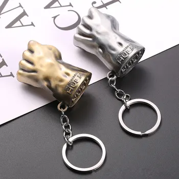 

[Funny] 30pcs/lot The avengers super hero Hulk fist figure metal model bag key chain pendant toy gift