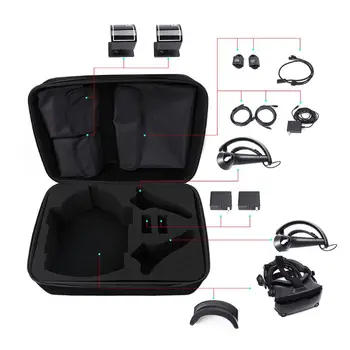 

Black Hard EVA Carrying Case Wear-resistant Storage Protective Bag Box for Index VR Gaming Headset and Controller Accessories Ki