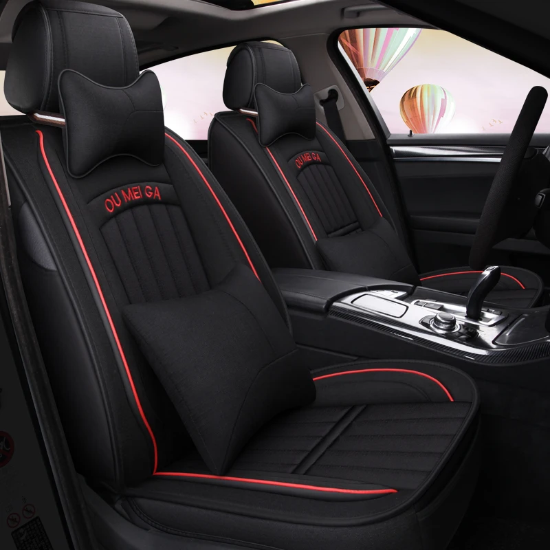 Полное покрытие льняное волокно чехлы для автомобильных сидений lancia delta lexus gs gs300