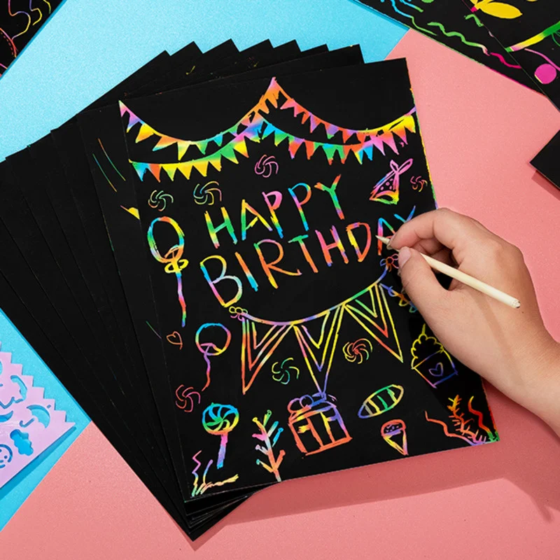 Rainbow Scratch Art Set 3