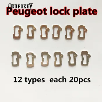 

New 240pcs/lot VA2T Car Lock Reed Lock Plate For Peugeot Citroen Auto Key Lock Repair Accessories Brass Material + Gift Springs