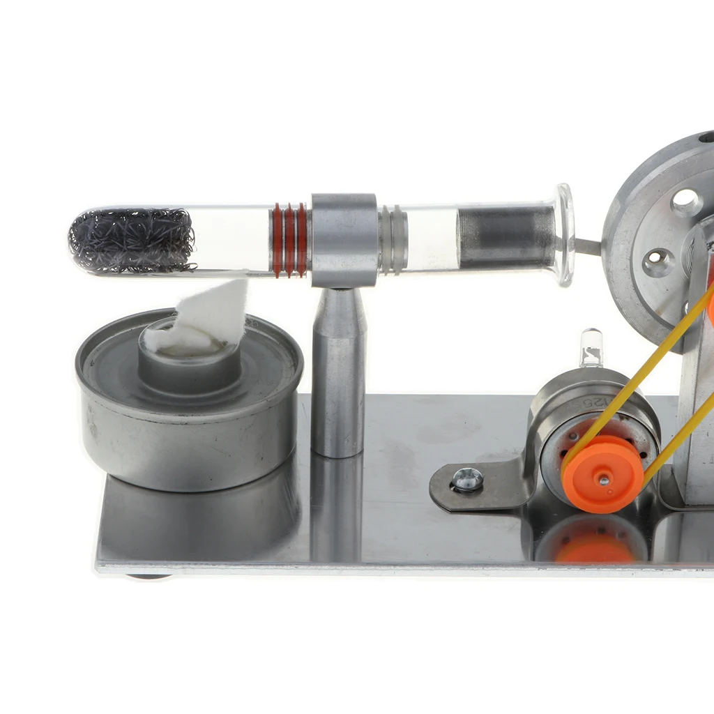 Stirling Engine (Flywheel Colorful LED) - Conversion of Heat Energy to Electric Energy