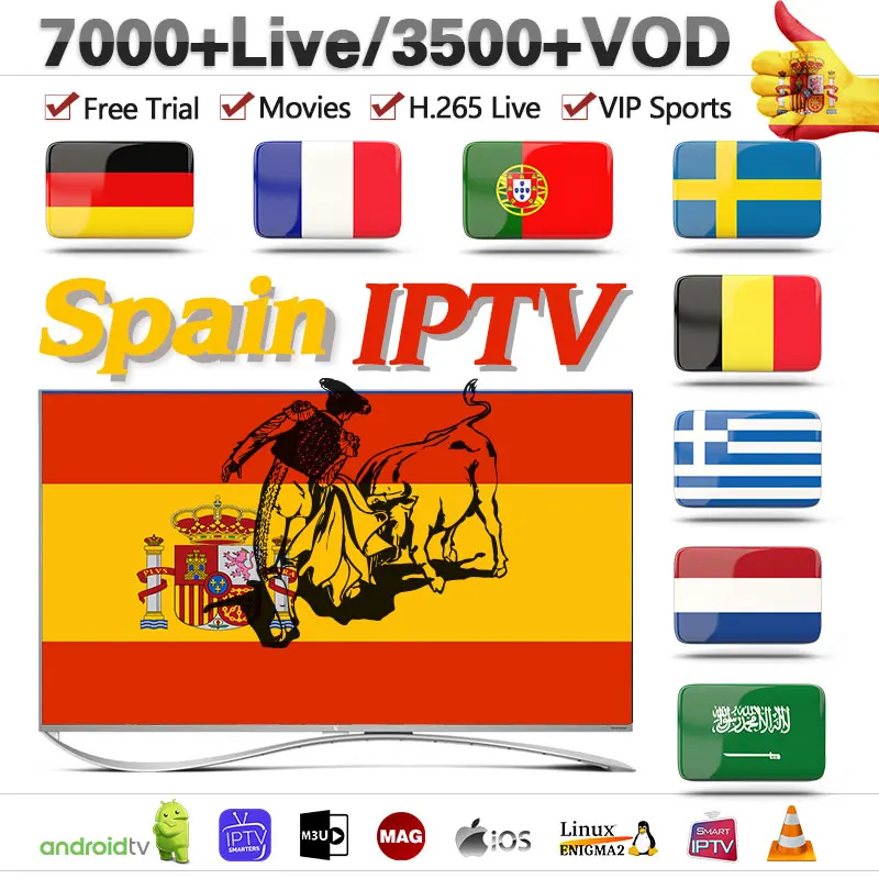 

Arabic Germany IPTV France Portugal IPTV Subscription Code 1 Year Morocco Africa Poland IPTV m3u Android Smart IP TV Mag Enigma2