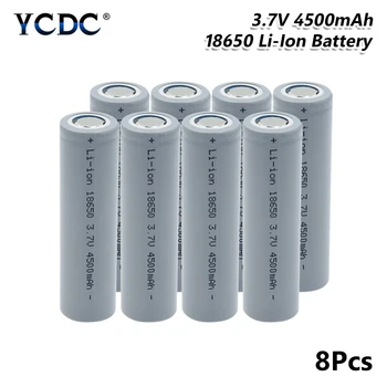

18650 Battery 3.7V 4500mAh Li-ion Lithium high-discharge high current electronic cigarette Rechargeable Batteries For Flashlight