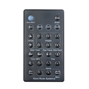 

Thin Plastic Battery Powered Remote Control Home Audio Button English Version Music System Handheld Easy Operate For BOSE Wave