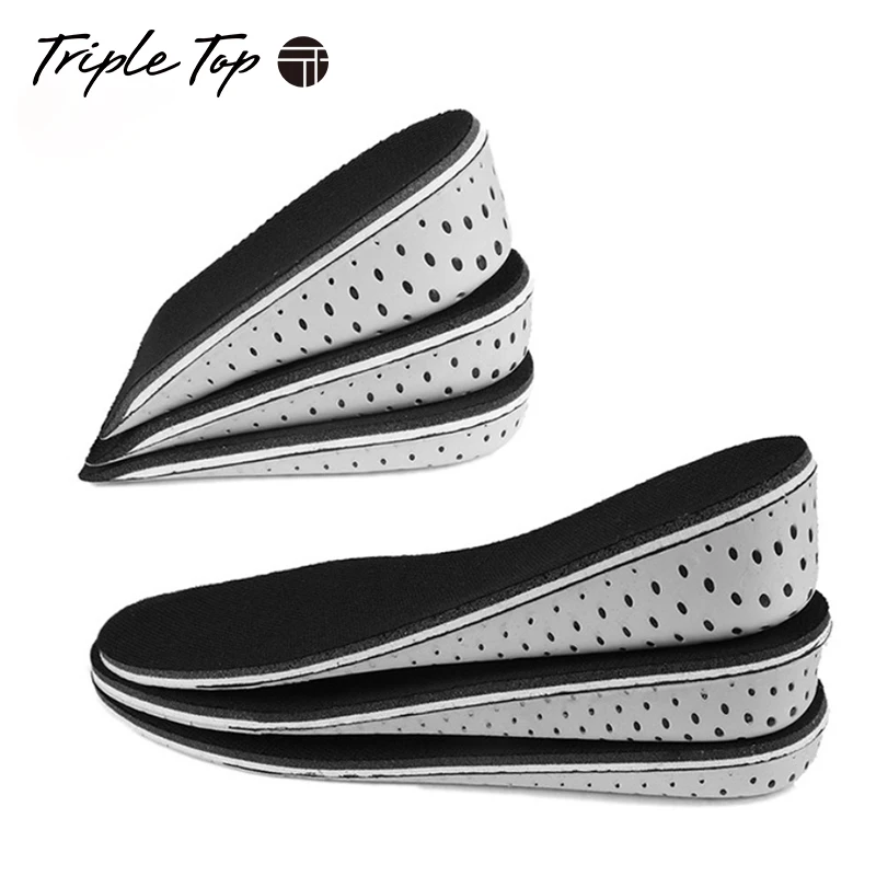 TripleTop, визуально увеличивающие рост; 1,5/2,5/3,5/4,5 см дышащие эва стельки для обуви колодки для упругое Suport Давление обувная колодка