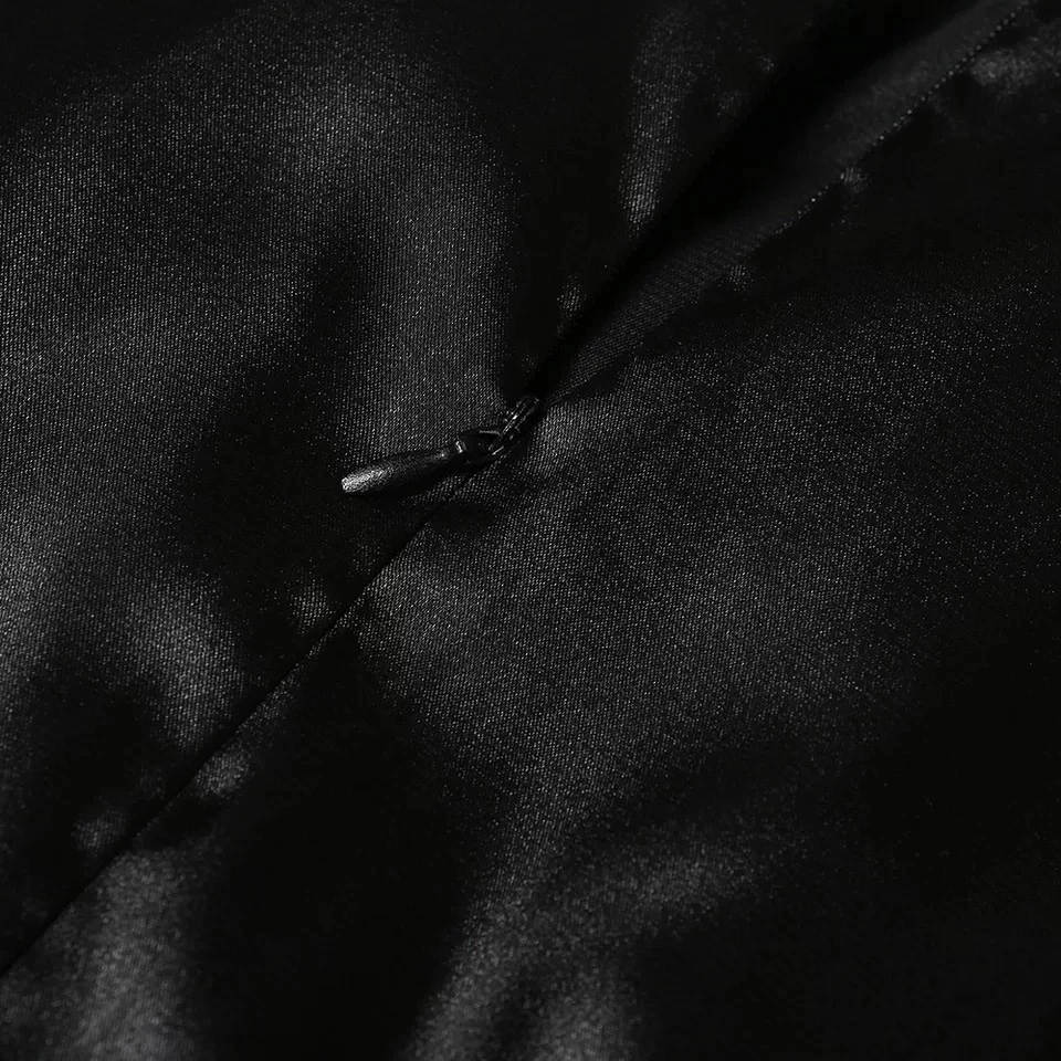 LIJS, винтажное облегающее черное платье, для женщин, Осень-зима, элегантное, водолазка, фонарь, длинный рукав, тонкое, сексуальное, вечерние, короткое платье
