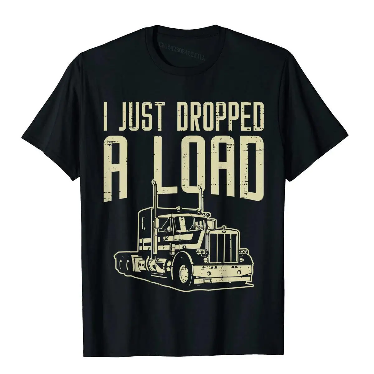 Mens Drop Load Semi Truck Funny Trucking Trucker Driver Gift T-Shirt Top Camicie Classic Funny Cotton Men T-Shirt Holiday