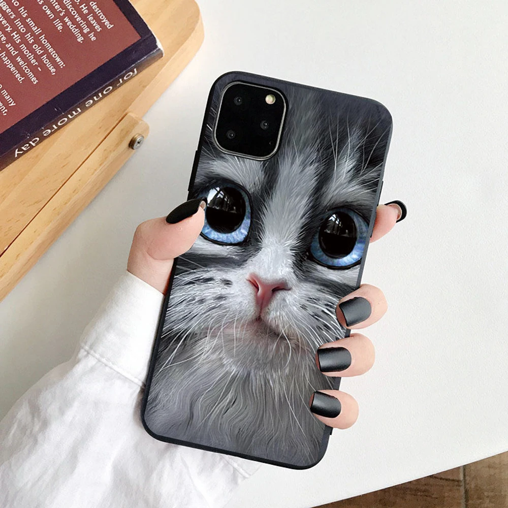 Чехол для телефона с милым рисунком кошки Koi Fish для iPhone X, 8, 7, 6, 6S Plus, чехол для iPhone XS, 11Pro, Max, XR, 5S, SE, чехол из мягкого ТПУ