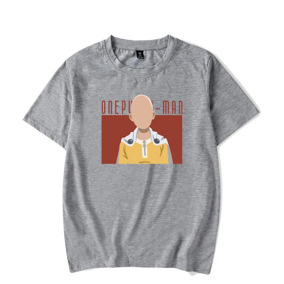 Free Shipping Anime ONE PUNCH-MAN Bald Man Saitama Print T-Shirt Summer Round Neck Short Sleeve