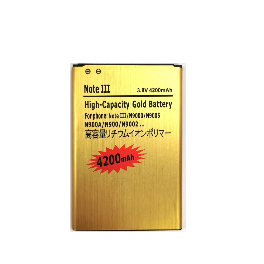 Новый золотой аккумулятор B800BC B800BE 4200 мАч для Samsung Galaxy Note 3 Note3 III N9000 N9005 N900 SM