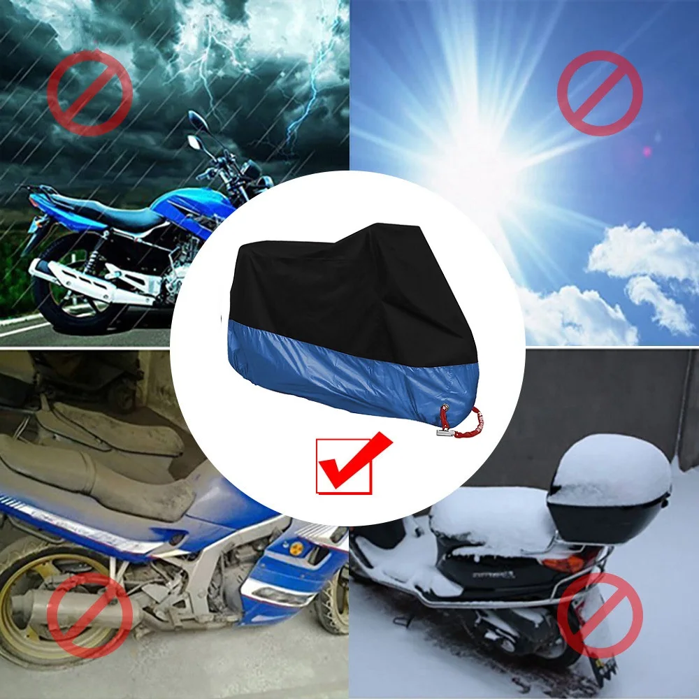 Motorcycle Cover M L XL 2XL 3XL 4XL Universal Outdoor Uv Protector All Season Waterproof Bike Rain Dustproof Motor Scooter