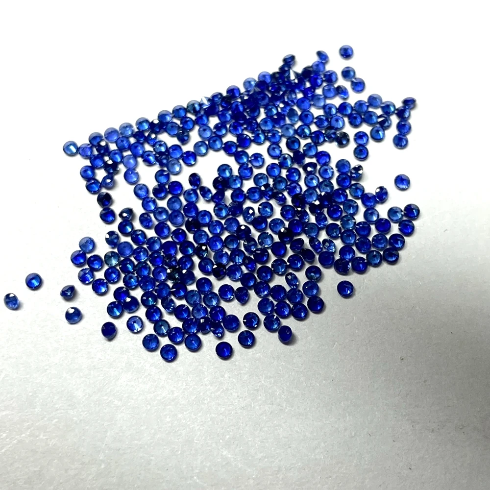 Meisidian A+ Quality 1.5mm Original Thailand 100% Natural Blue Sapphire Stone Pirce
