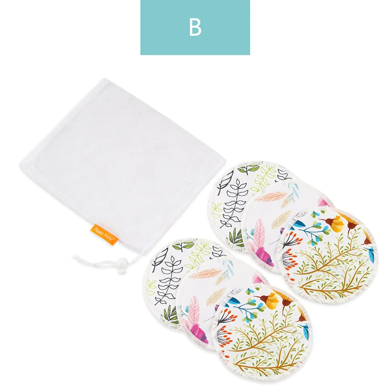 HappyFlute Super Absorbency Bamboo Nursing Pads Mum Use with Laundry Bag Waterproof Washable Feeding Pad Reusable Breast Pads 2