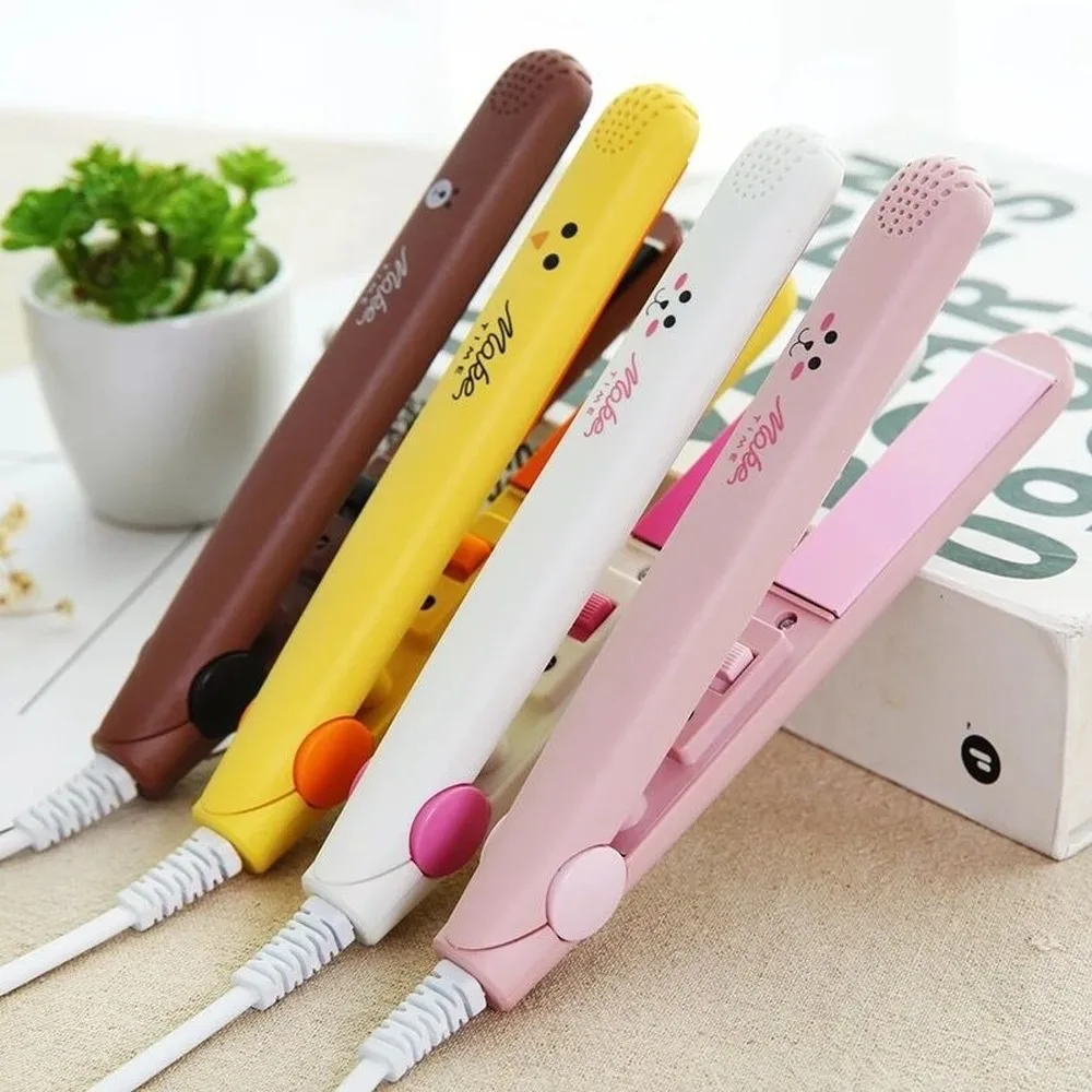 Wet and dry hair straightener curling iron mini splint perm bangs buckle electric straight clamp | Красота и здоровье