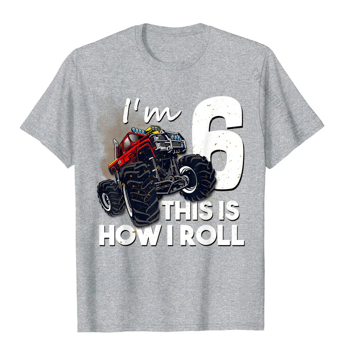 6th Birthday T Shirt Boy Monster Truck 
