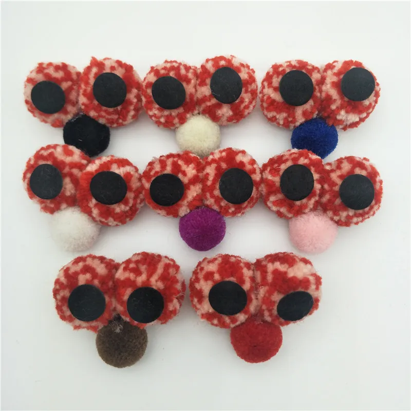 

6x4cm 16pcs/lot Fluffy Soft Pom Poms Pompoms Ball Eyes for Children's hair Clip Accessories DIY Kids Toys Accessories