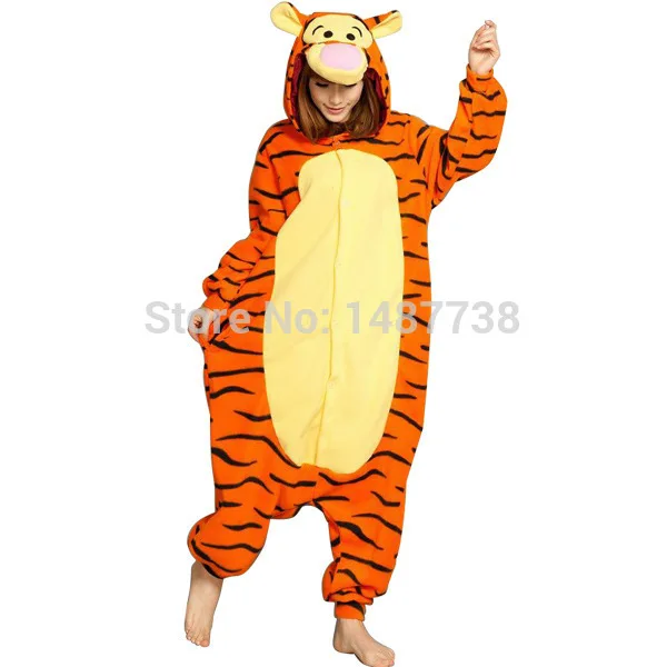 Тигра Прекрасный тигр костюм косплей зима пижамы пижамы Sleepsuit пижамы Onesie - Цвет: Синий