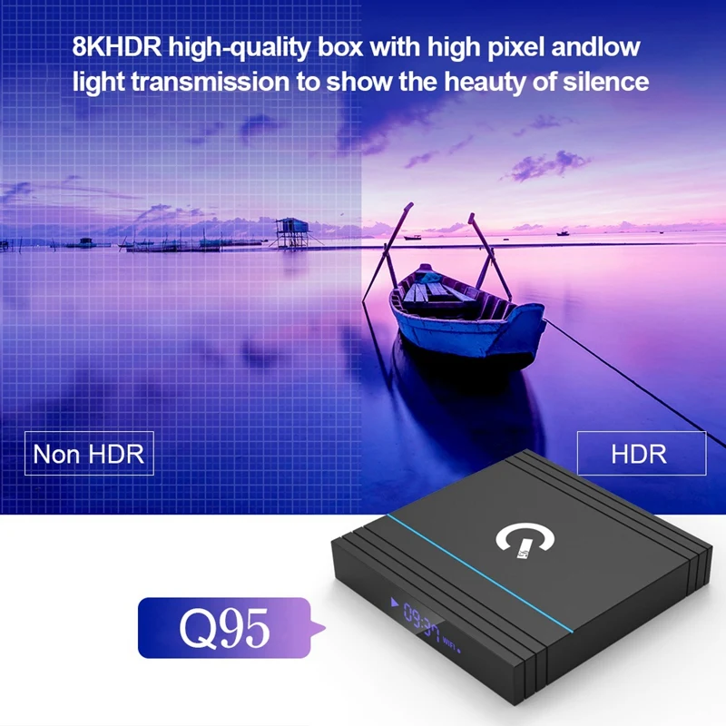 Q95 Мини Android 9,0 ТВ приставка Amlogic S905X3 4 ГБ 32 ГБ Смарт ТВ приставка Wifi 4K HD Netflix приставка