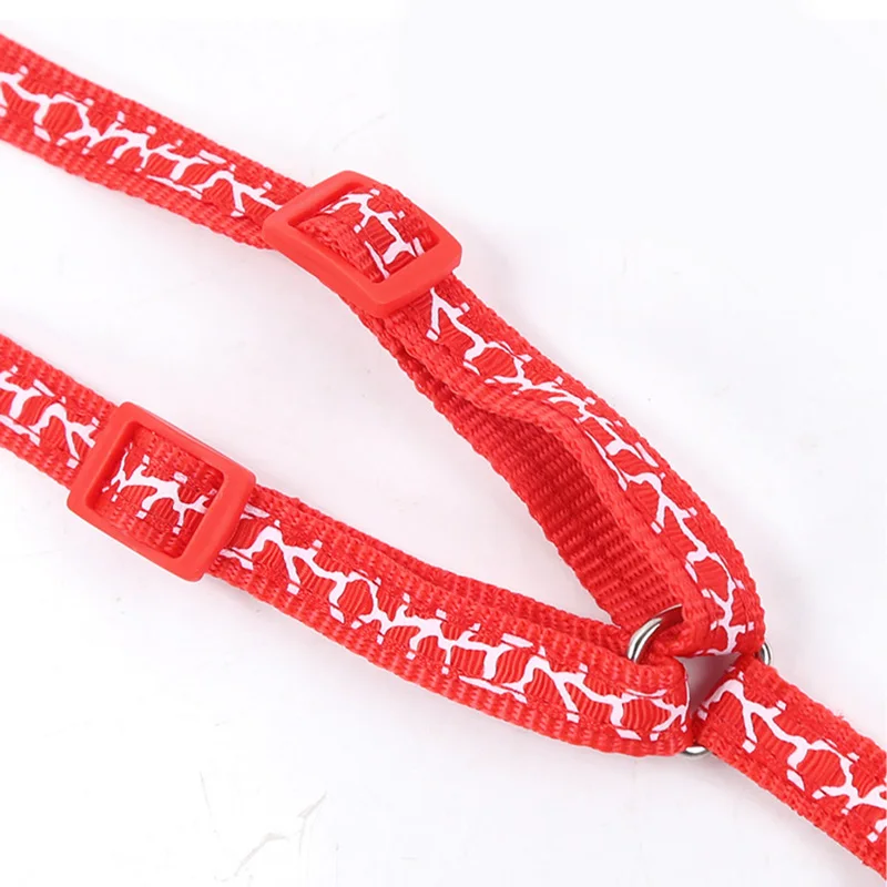 Nylon Dog Pet Puppy Cat Adjustable Harness with Lead Leash 7 Colors To Choose Toys Leash Chain Collars Interactive Toy dog collar with name