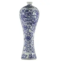 Blue and White Porcelain Vase, Unique Old Chinese Style, Dragonic 1