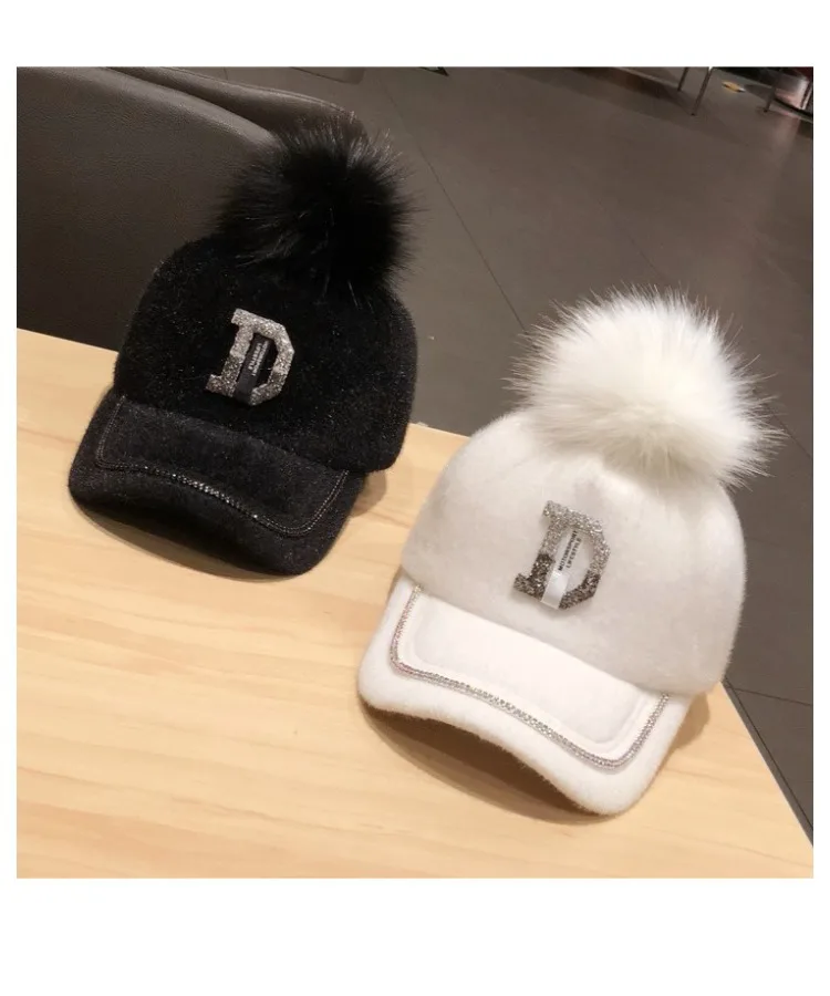 01909-yuchun862216202 зимняя теплая D с буквами, бейсболка для мужчин и женщин, шапка для отдыха