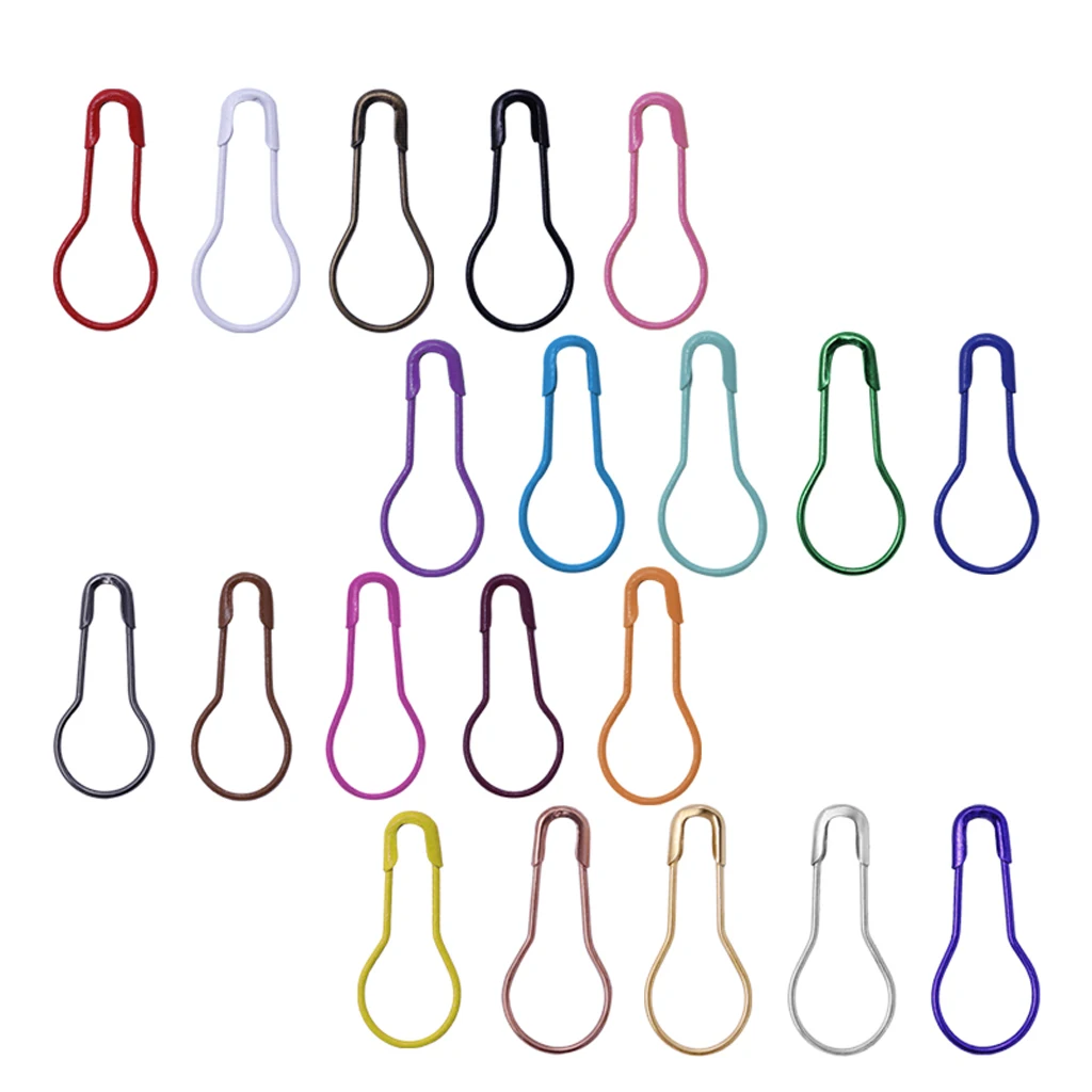 600pcs 22mm Calabash Bulb Gourd Pear Shape Small Coilless Tag Safety Pins Knitting Stitch Holder Marker for Sewing Clothes DIY