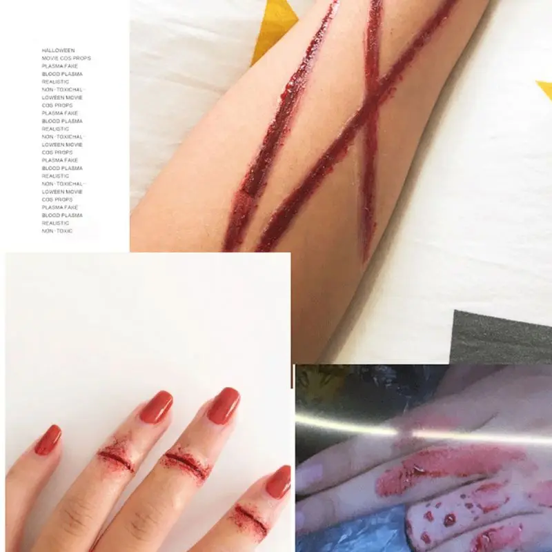 Halloween Fake Blood Face Body Paint Wounds Scars Bruises Cosplay Party Vampire Decorations Supplies Makeup Halloween Fake Blood Face Body Paint Wounds Scars Bruises Cosplay Party Vampire Decorations Supplies Makeup